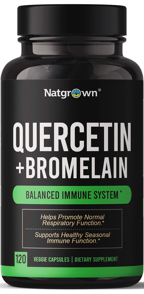 Querbetin Natgrown cu Complexul Suplimentar Bromelain - 120 Capsule