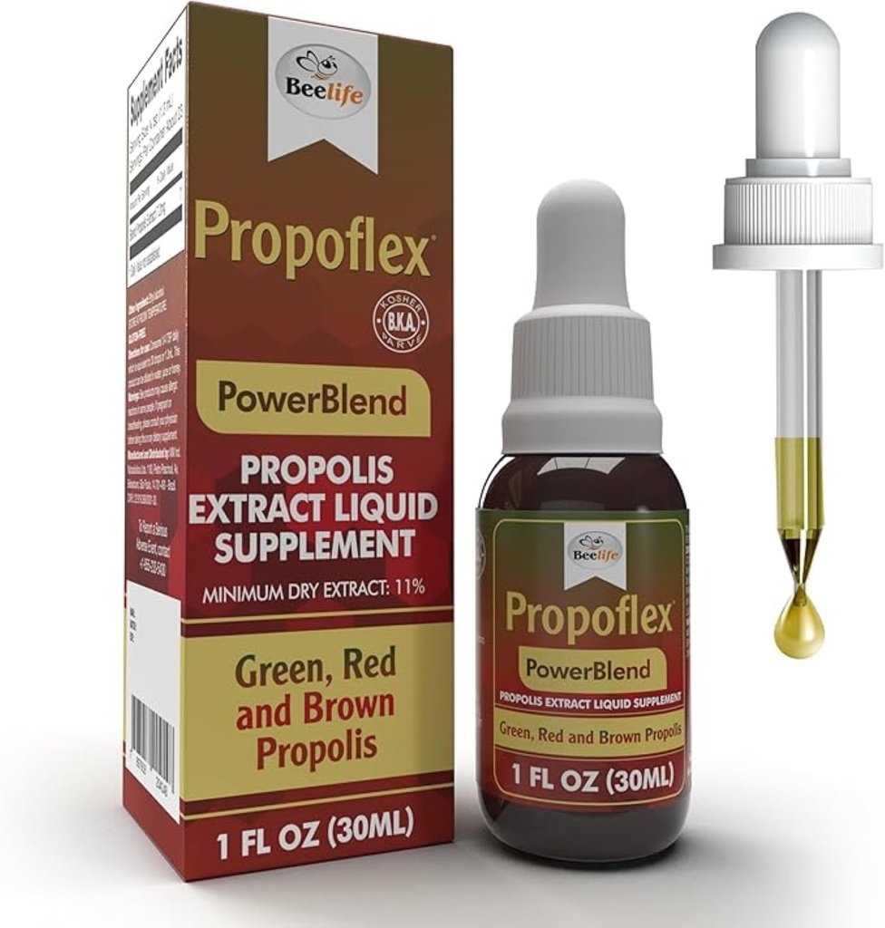 Extractul de propolis al albinelor, amestecul de putere verde, Propolisul roşu şi maro- 100% pur de Extract de propolis tinctură, niveluri înalte de artepillin-C - Antioxidant natural, suport imun- din Brazilia (30ml/ 1Fl.Oz)