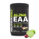 NutraBio Alpha EAA - Aminoacidi pentru crestere musculara si hidratare - Aminoacizi esentiali cu Nootrops & Adaptogens- Full Spectrum EAA BCAA pulbere - 30 Serviri - Cherry Lime Slush