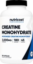 Nutricost Creatin Monohidrat 3000 mg, 180 capsule (750 mg per capsulă) - Gluten Free, Non-GMO