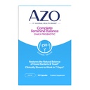 AZO Echilibru feminin complet Probiotice zilnice pentru femei, dovedit clinic pentru a ajuta la protejarea sănătății vaginale, ajută la echilibrarea pH-ului și drojdiei, non-GMO, 60 Conte