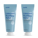 Curist 5% Lidocaină Cream Maximă OTC Putere Topical Pain Relief OTC - 12 oz (Pack of 2) XL Tub 5 Procent Lidocaină Numbing Cream to Numb Eficiently (2 Pack - 6 oz Tube)