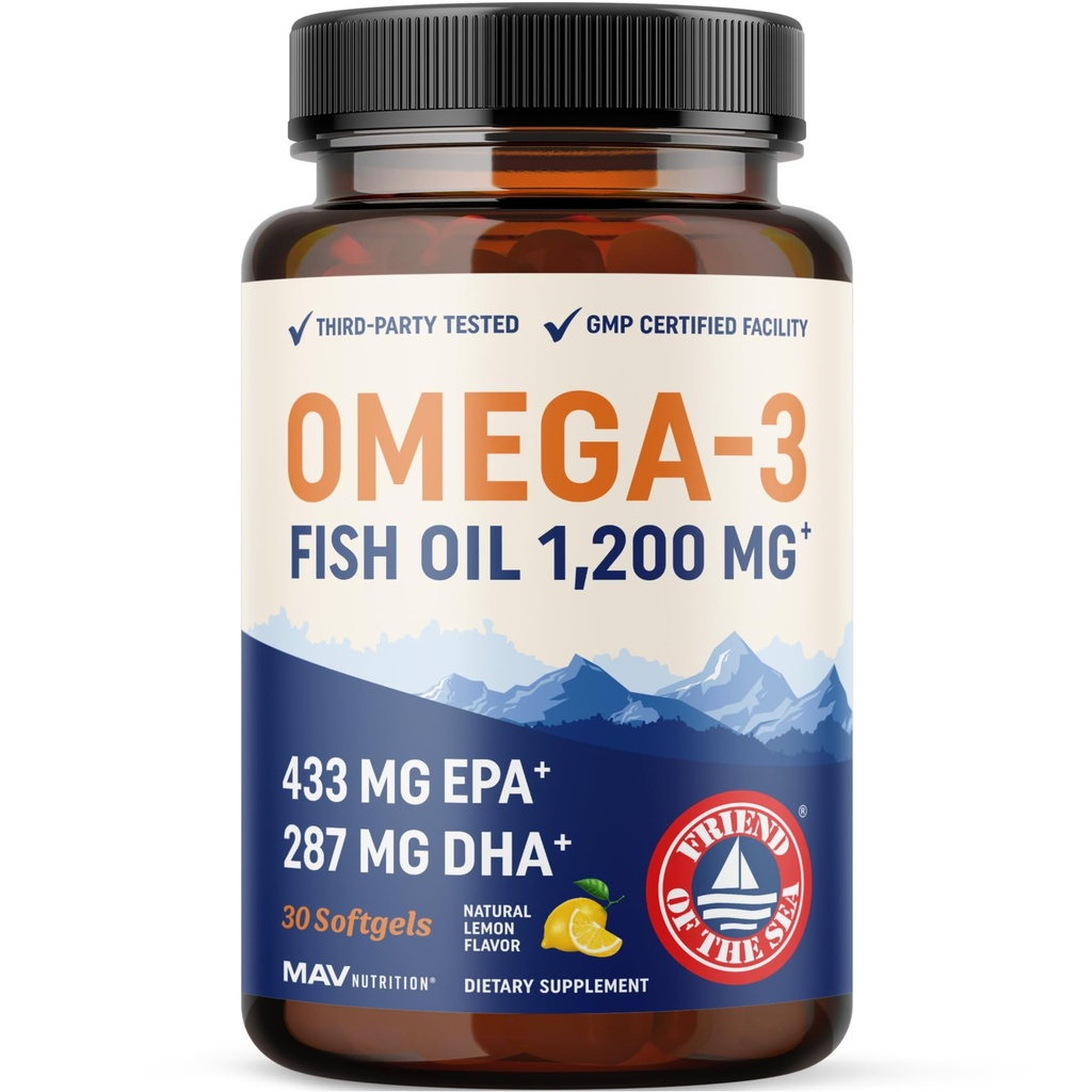 Putere triplă Omega 3 ulei de pește 1200 mg 