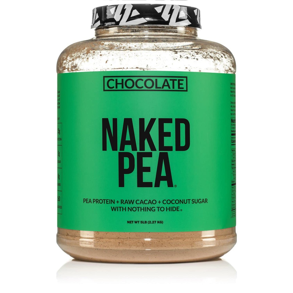 NAKED Nutrition Chocolate Pea Proteine Izolate - 5Lb vrac, NSF Certified, Plant based, Vegetarian & Vegan Proteine. Ușor de digest, non-GMO, gluten gratuit, Lactoză gratuit, soia gratuit