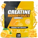 Aroma de creatina monohidrat Gumies Zahăr Gratuit,Pre Suplimente de antrenament Glume creatina pentru barbati si femei,Gym Suplimente,Suporturi de crestere musculara,Recuperare,Forgth,Energie Boost(120 Conte)-Mango