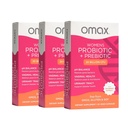 Omax3 Womens Probiotic + Prebiotic, Cranberry & Cicoare Root, 20 Miliarde CFU, 6 Straine dovedit clinic, pH vaginal, UTI, Bloating, (Packaging May Vary)