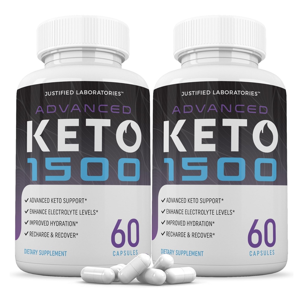 Laboratoare justificate (2 ambalaj avansat Keto 1500 Keto pastile 1275MG Formula nouă și îmbunătățită Conține mere cidru Oțet extra Fecioară ulei pulbere verde Ceai frunze 120 capsule