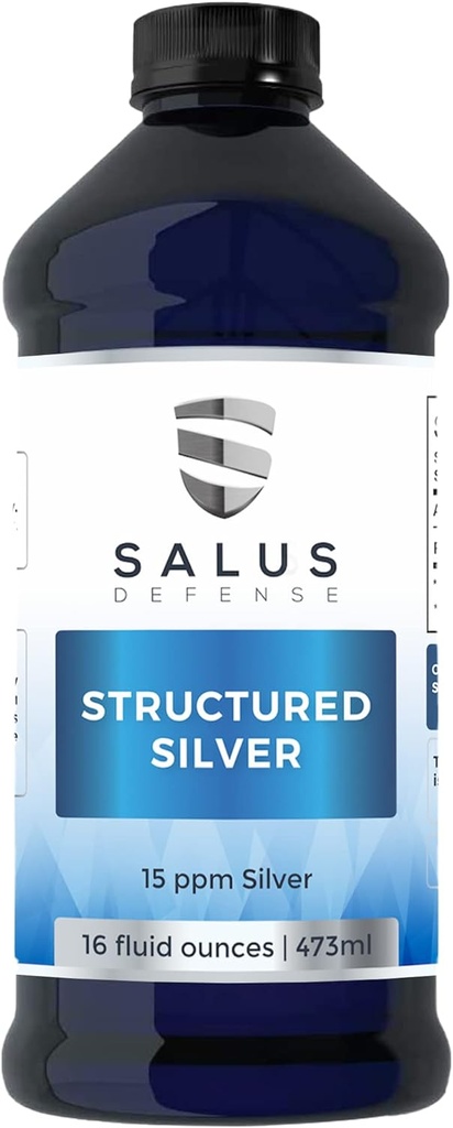 Silver lichid structurat - Daily Immune Supplement with 15ppm Advanced Structurad Silver Technology - All Natural with No Taitives - 16 Ounce Bottle