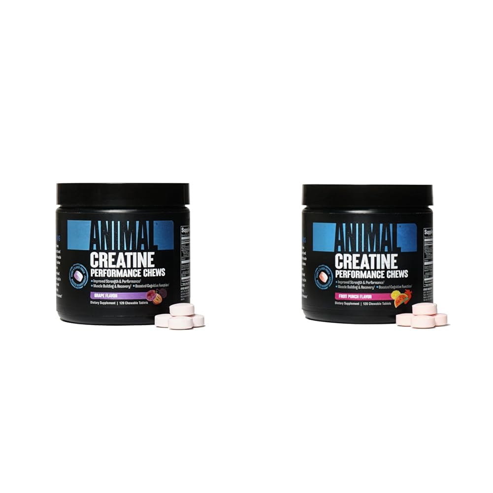 Create animal Chews Tablets - Cretină îmbunătățită Monohidrat cu AstraGin pentru a îmbunătăți Absorbție și Creatine Chews tablete - Cretină îmbunătățită Monohidrat