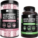 INGREDIENTE ORIGINALE Zmeură Cetone și Green Bean extract de cafea Bundle, Diferite dimensiuni, Fără file, Lab verificat