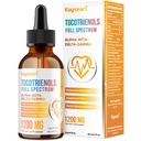 Spectrul complet de Tocotrienols Supliment 1200mg- Tocotrienol Vitamina E lichid,Tocopherol-Free - amestec superior antioxidant - Absorbție mai mare - 2 fl oz,30 Serviri