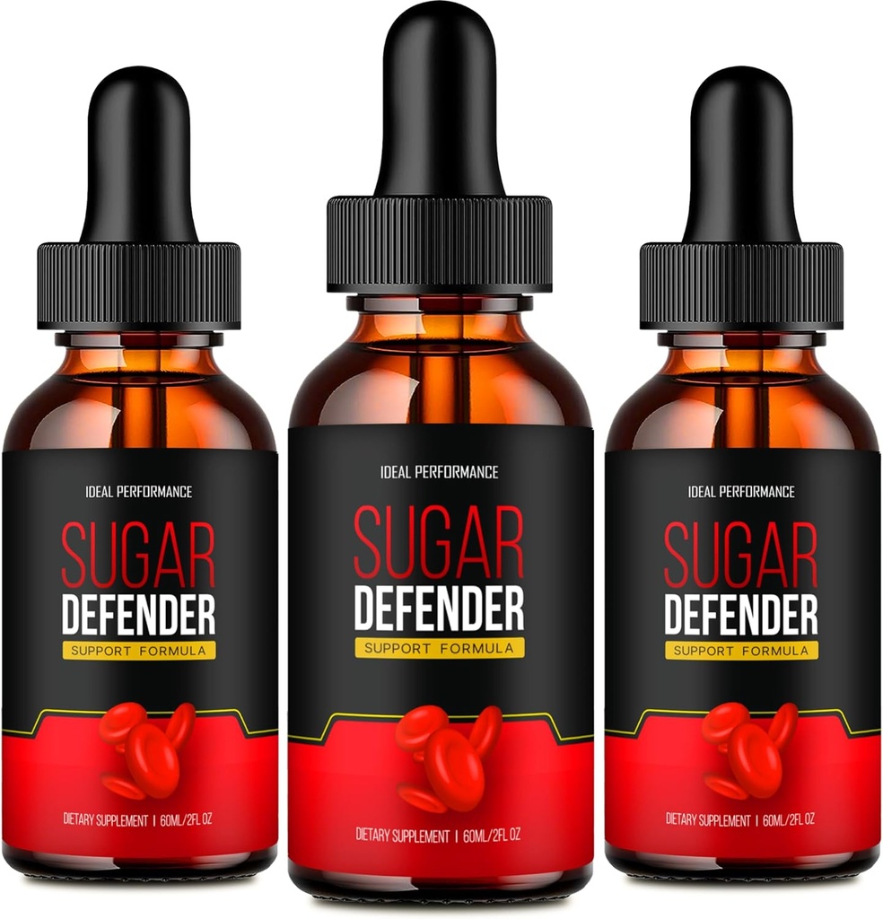 IDEAL PERFORMANŢA Drops Sugar Defender, Sugar Defender Supliment Picături lichide - Rezistenţă maximă, SugarDefender Health and Wellness Toate Formele naturale, SugarDefender Recenzii lichide (3 ambalaj)