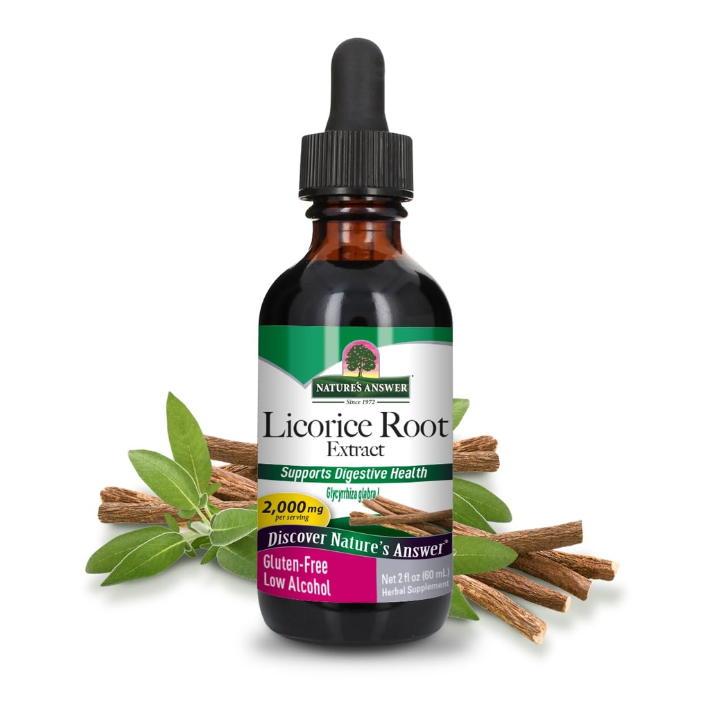 Nature's answer Licorice Root Supplement 2000 mg 2oz Low-Alcohol Extract 