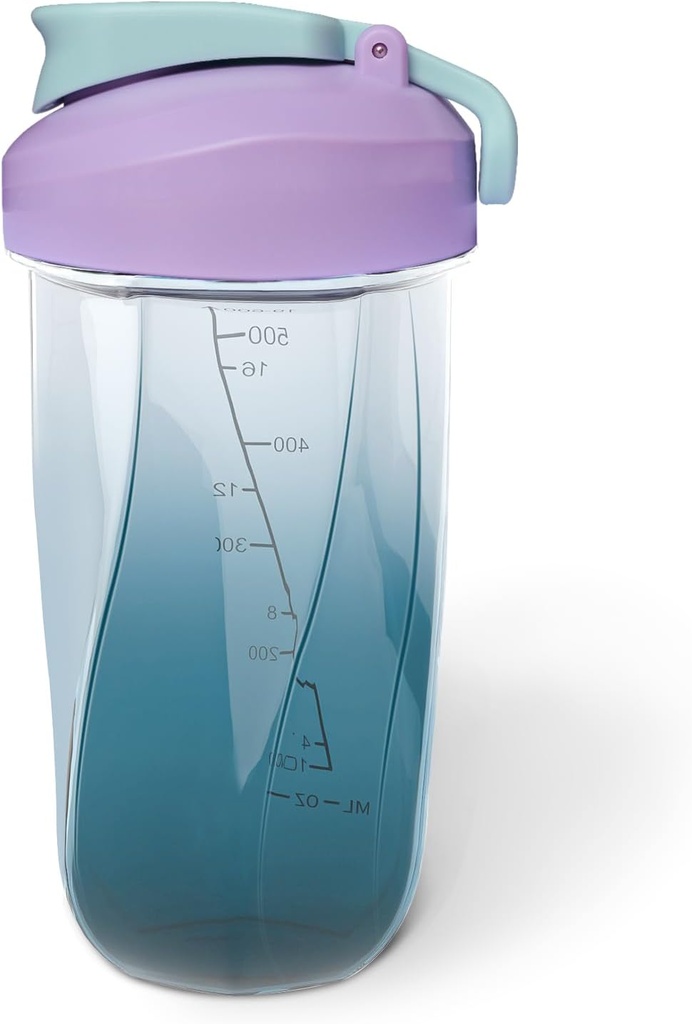 flacon shaker proteine Holds până la 20oz, fără Blending Ball sau Whisk, BPA gratuit,Portable Pre Workout Whey Proteine Drink Cup,Blender shaker sticla pentru amestecare cocktail-uri 