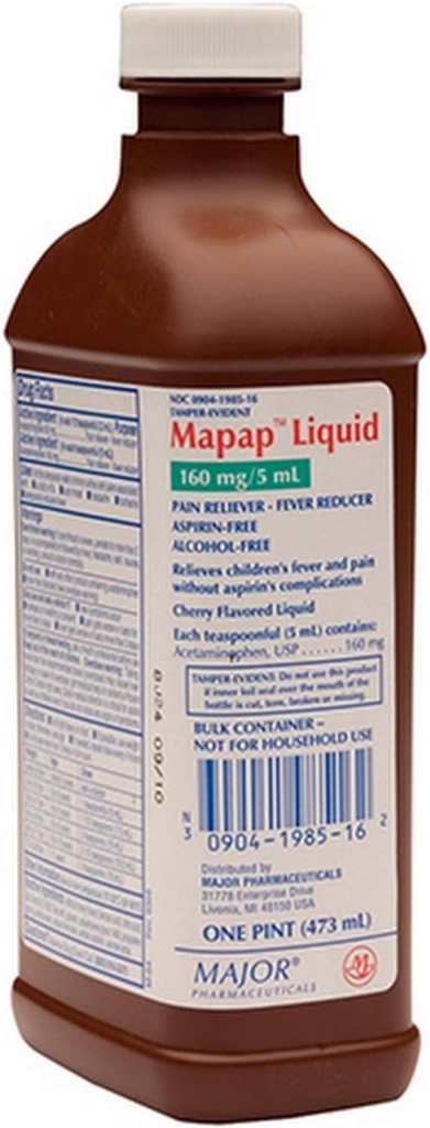 Mapap Durere lichid Relieever Reductor febra, Cherry Aromated, O halbă