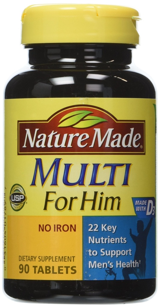 Natura făcut multivitamine pentru el, Multivitamine bărbați pentru suport nutrițional zilnic, 90 comprimate (Pachet de 3)