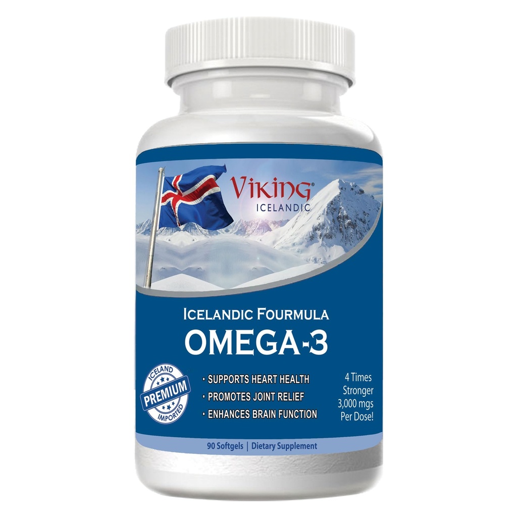 Islanda Fourmula Quadruple Putere Omega-3 Ulei de pește 3000mg High DHA & EPA 90 Softgels