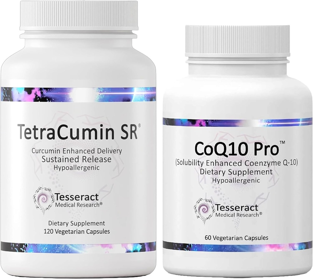 Tesseract Medical Research Body Repair with Vitality Boost, Joint Supplement, Susţinut de eliberare & Coenzima Q10 Antioxidant Supliment pentru Optimal Health