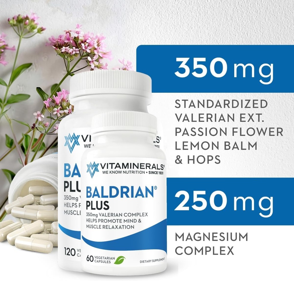 Vitamine 33+ Baldrian® Plus Suport natural de relaxare Extract de valeriană standardizate (60)