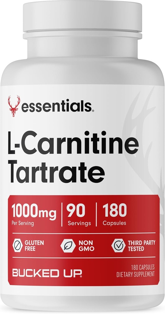 L-Carnitina tartrat 1000mg, Essentials (90 Servings, 180 Capsule)