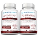 Stiinta aprobata Anemiaprin - fier absorbant, vitamina C - Blind pe stomac - 120 capsule - 2 luni de aprovizionare - non-GMO, Vegan