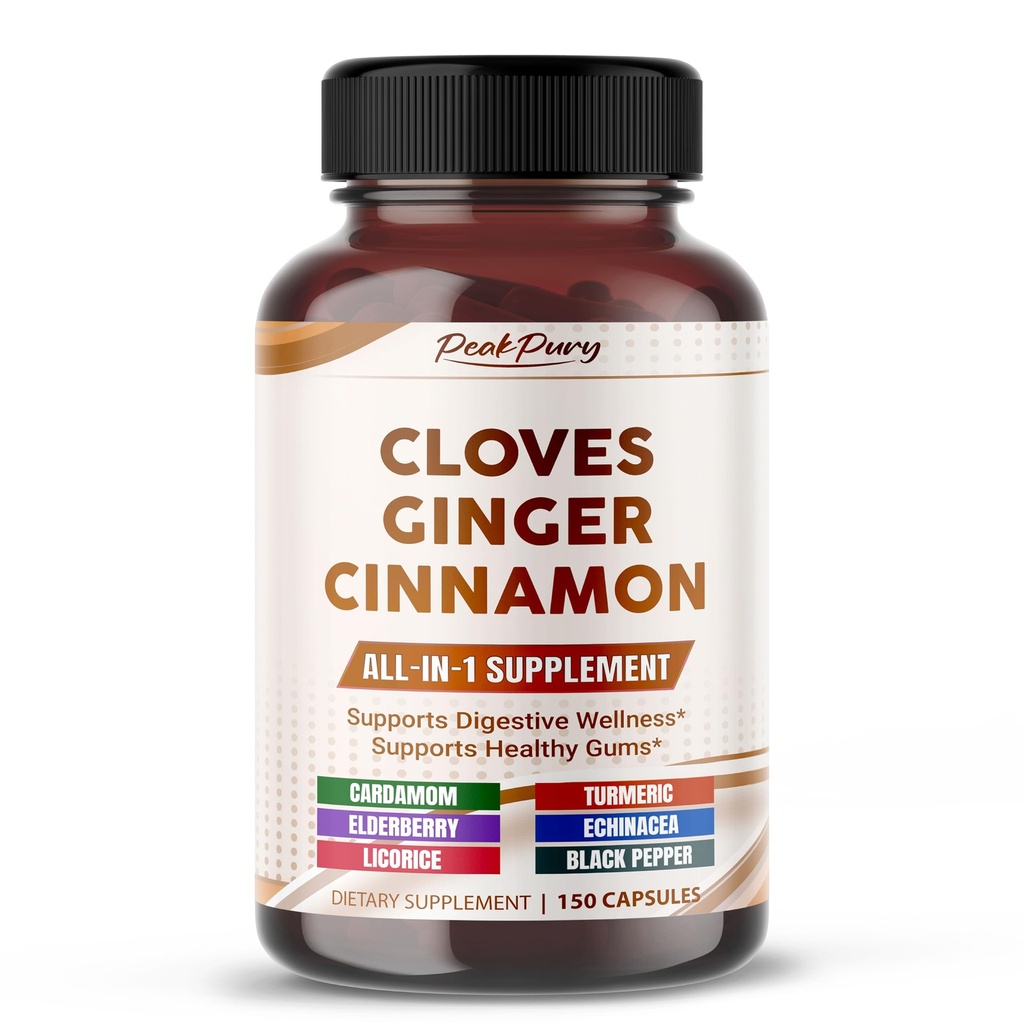 Ultra Cuișoare cu ghimbir și scorțișoară - All-in-1 Supliment pentru Digestive și asistență medicală orală - Made in the USA - 150 Capsule
