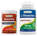 Cel mai bun Naturals Inositol pulbere 1 Lb & L- Theanine 200mg