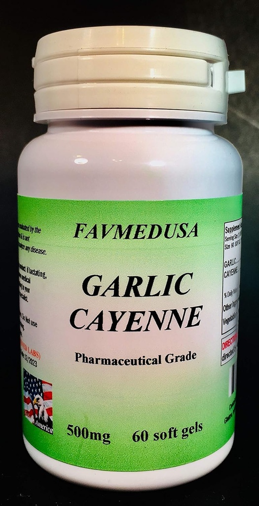Usturoi Cayenne, Made in USA - 60 softgels