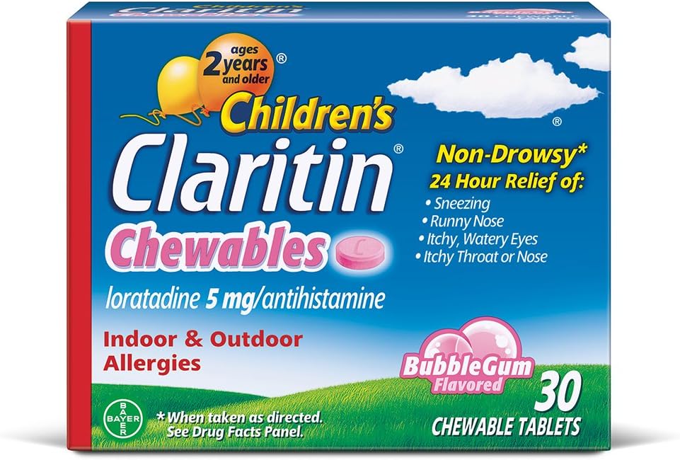 Claritin 24 ore Allerage Chewables pentru copii, non Drowsy alergie ajutor, 30 Conte