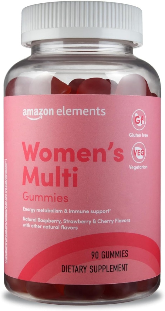 Elemente - Adulti Femei pana in prezent Multivitamine organice, 90 Gume (30 portii), Vegetarian, Gluten Free (previously Revly)