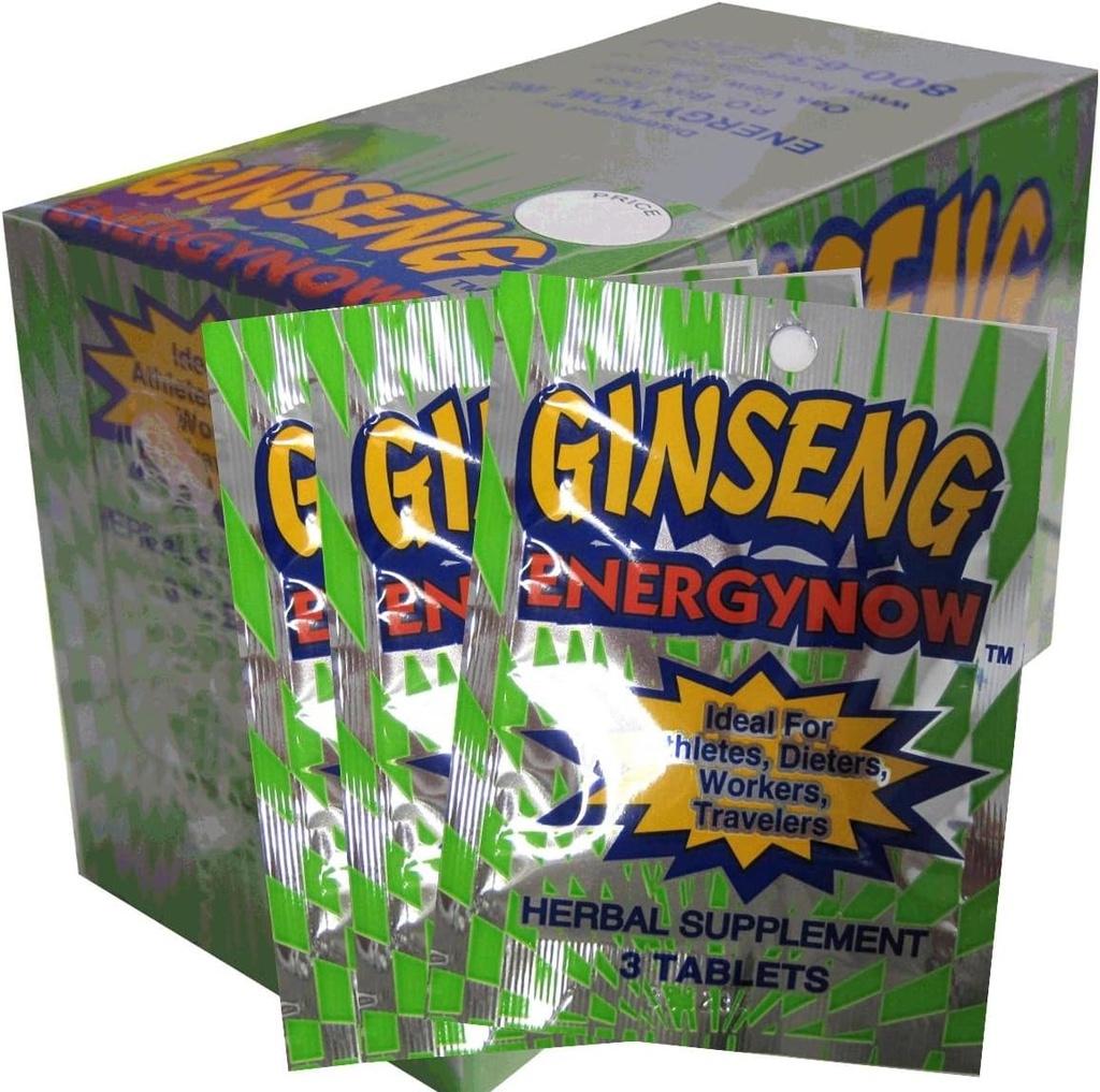 Ginseng Energy Now, 3 file Packages,24 Count (Pachet de 1)