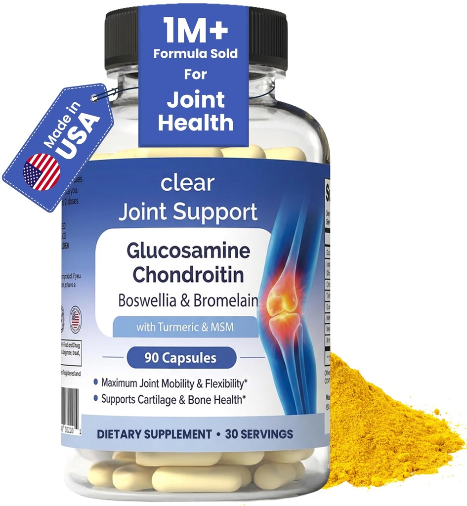 Glucosamină Chondroitin MSM cu Turmeric & Boswellia 90 Capsule 