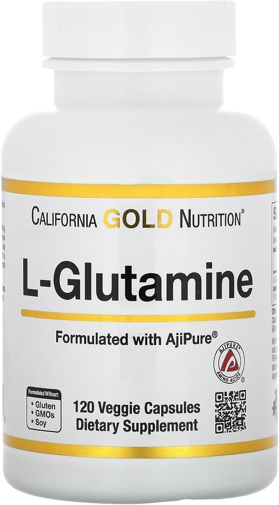 California Gold Nutrition L- Glutamine, AjiPure, 120 Veggie Capsule (500 mg per capsulă)