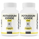 (2 ambalaj) Capsule cu iod de potasiu Doza de 130 mg - 60 Servings - Suport tiroidian & Defense - KI Potasic Iodul tiroidian Support Vitamine