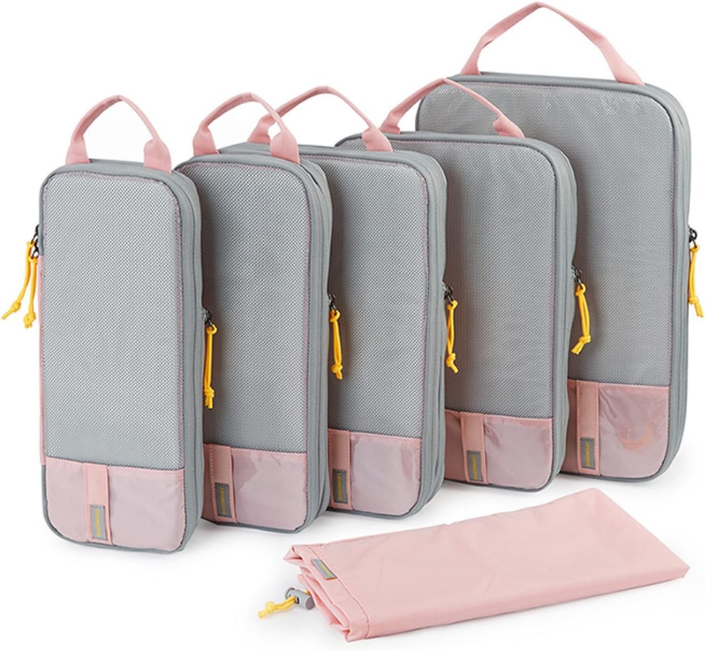 BAGSMART 6 Set /4 Set/2 Set Set Cuburi de ambalare pentru călătorii, Bagaje Organizator Bagaje de bagaje ușoare, Saci de salvare spațiu durabil Călătorie esențiale