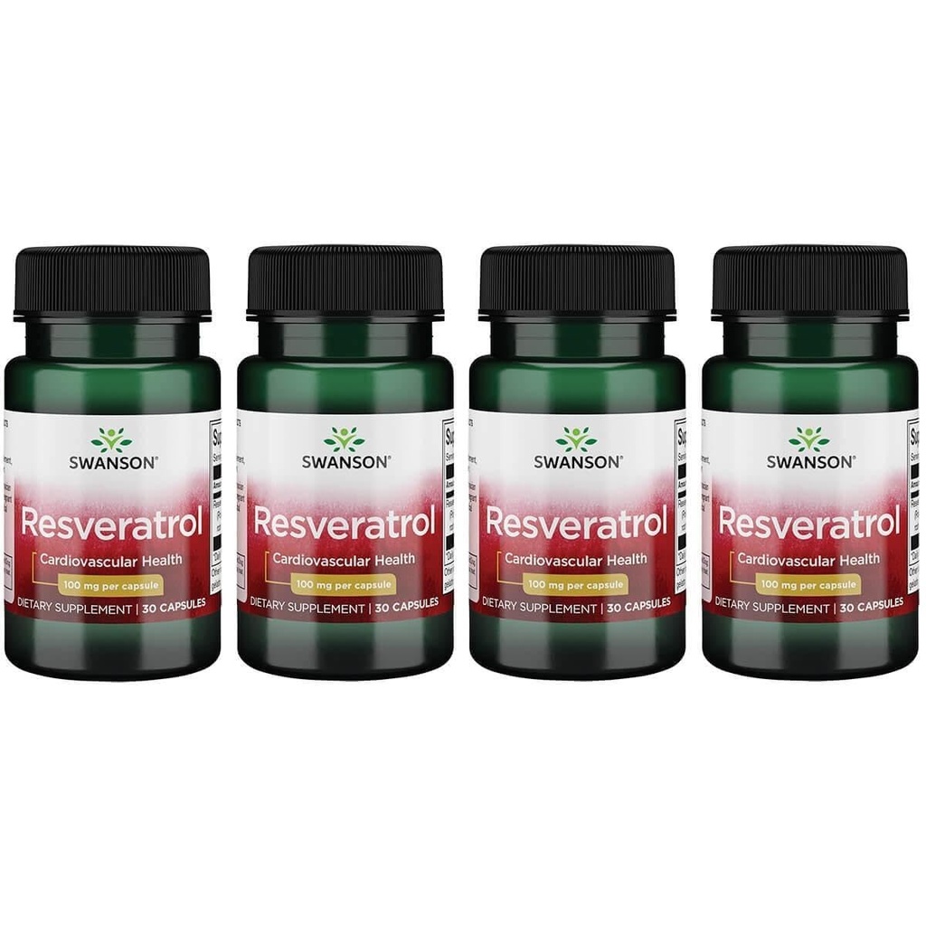 Swanson Resveratrol 100 100 Milligrams 30 Capsule (4 ambalaje)