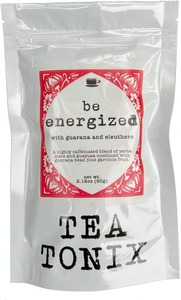 BE ENERGIZED Yerba Mate Ceai cu Guarana, Eleuthero, și Garcinia 60g (2,12oz) - HIGHTY CAFEINAT pentru un Boost de energie