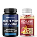 MAV NUTRIŢIE NOAPTE Capsule Fat Burner şi cidru de mere Oţet Gumies 