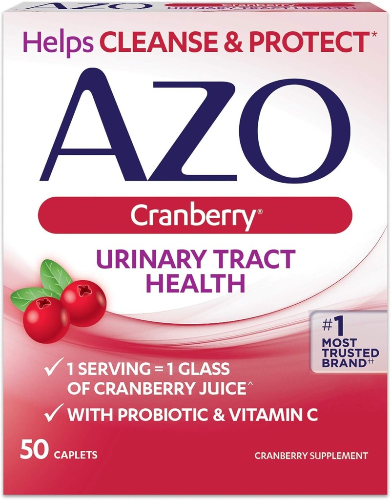 AZO Cranberry tract urinar Sănătate Supliment alimentar Caplete - 50 CT, Pachet de 6