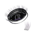 Lashify Curl 12mm Gossamer Extensii geană Refill in Ombre Purple, Easy DIY False Lashes pentru un aspect natural