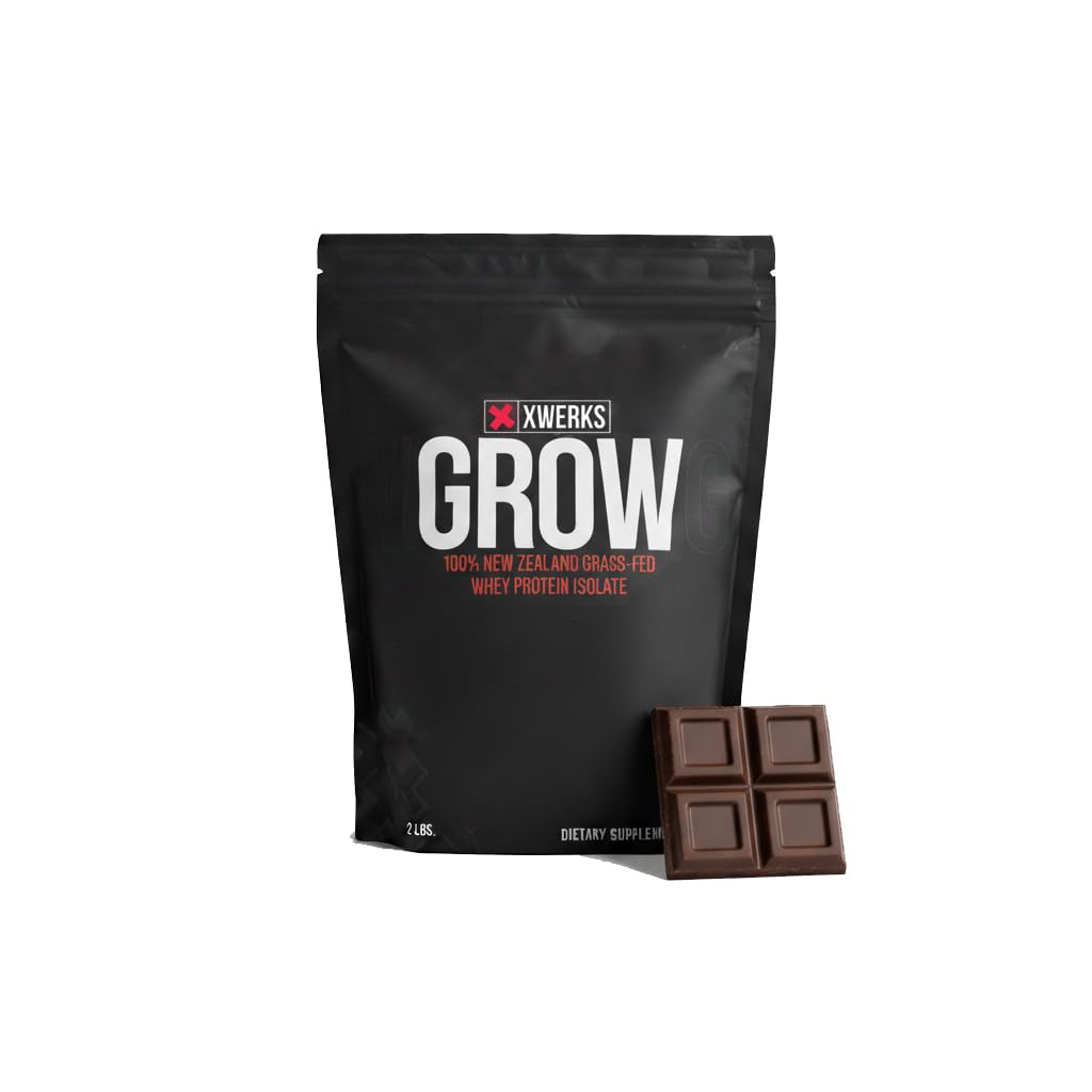Xwerks Cresc 100% Noua Zeelandă Iarba Fed Whey Proteina, 25g Pure Izolate Proteine Pulbere Per Servire, Toate Naturale Paleo și Keto Friendly, Soy Free Gluten Free Easy to Digest, Ciocolată, 30 Serviri