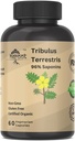 Tribulus Terrestris Supliment pentru bărbaţi şi femei Supliment Booster pentru energie, Vitalitate, Rezistenţă & Performanţă (Pachet de 60 Capsule)