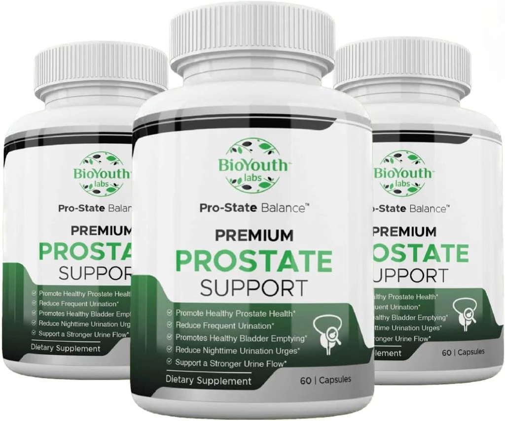 Labs Natural Prostate Health Supliment pentru bărbaţi, 180 capsule - Amestec nutritiv de Usturoi, Punicalagins, Tribulus Terrestris & Seleniu pentru o mai bună curgere a urinei şi reduce urinarea frecventă