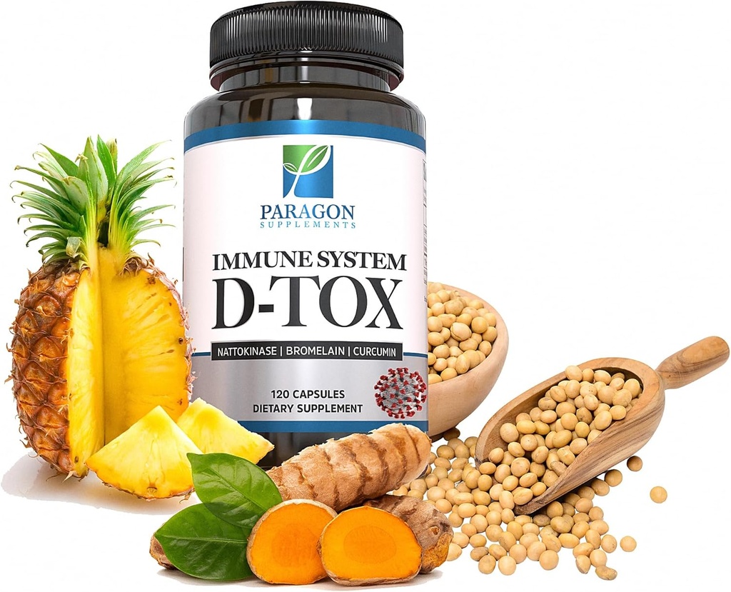 Spike Indemanarea proteinei - original Spike Detox Formula cu Nattokinaza, Bromelain & Curcumin - 3-in-1 Suplimentul sistemului imunitar - Non-GMO, Vegan, Gluten-Free - Made in USA - 120 Capsule (30 Day Supply)