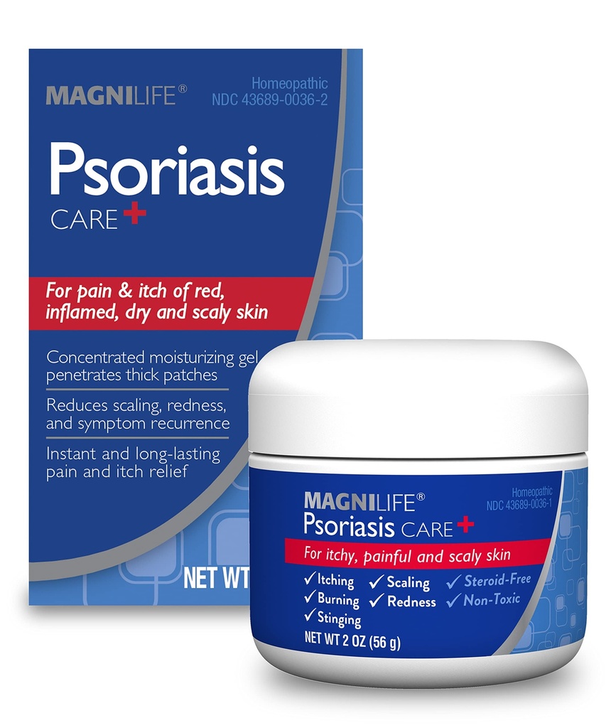 MagniLife Psoriazis Care+, Natural Mâncărime și Durere Relief, Moisturizarea ajută la reducerea înroșirea, Scalarea și Flaking pe Body & Scalp - Unscented, Non-Toxic - 2oz