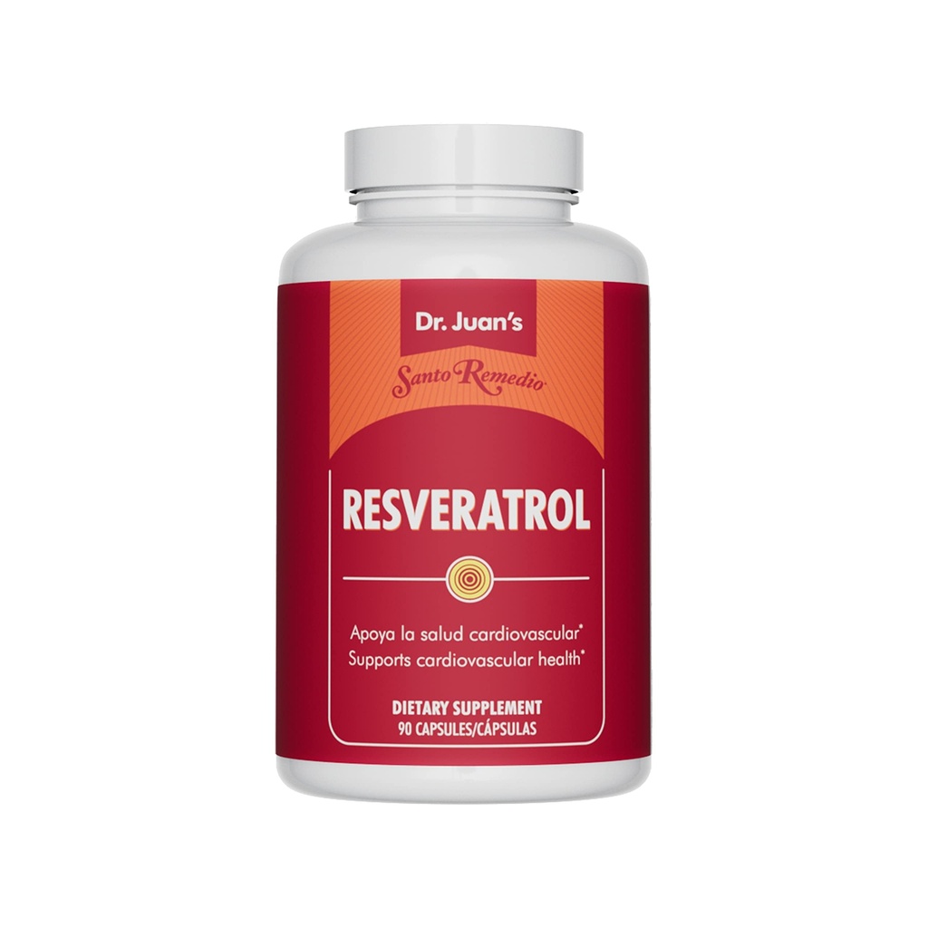 Santo Remedio Resveratrol, Sustine sanatatea cardiovasculara*, Supliment alimentar, Vegetarian, Fără culori artificiale, Fără arome artificiale, 200 mg, 90 capsule