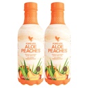 Viața pentru totdeauna - Aloe Peaches - Aloe pure cu aroma de piersici Real - Suportă Digestia și Imunitatea - Vegan și Gluten-Free - 33,8 floz (2-Pack)