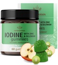 HERBAMAMA Iod Gummies - Iod de potasiu, zinc și seleniu pentru apărare imună și suport pentru creier - Supliment de sprijin imun Vegan, non-GMO - 60 Chews Apple pe bază de pectină