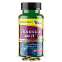 America Medic & Science Vitamina E 400 UI (60 Softgels) Supliment alimentar care sprijină sănătatea inimii, promovează pielea sănătoasă, părul, ochii și sistemul imunitar 
