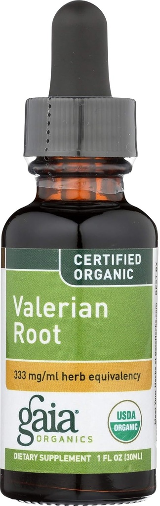 Gaia Herbs Extract organic de rădăcină de valeriană, 1 Fz